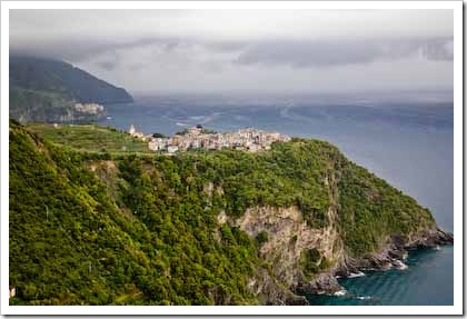 Corniglia with Manarola in the distance