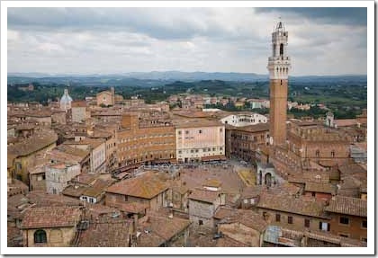 Siena's Campo from above